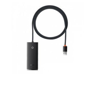 USB-хаб Baseus Lite Series 4-Port USB-A HUB Adapter (USB-A to USB 3.0*4 ) 1m Black WKQX030101 фото