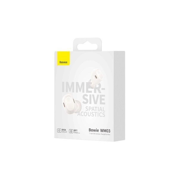 Бездротові навушники Baseus Bowie WM03 True Wireless Earphones creamy-white 656-01573 фото