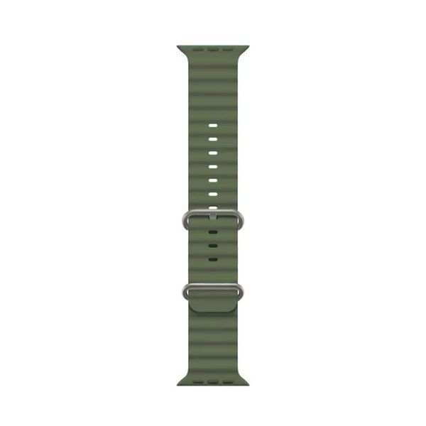 Силіконовий рифлений ремінець Ocean для Apple Watch 42/44/45/49 mm Оливковий 212-00469 фото