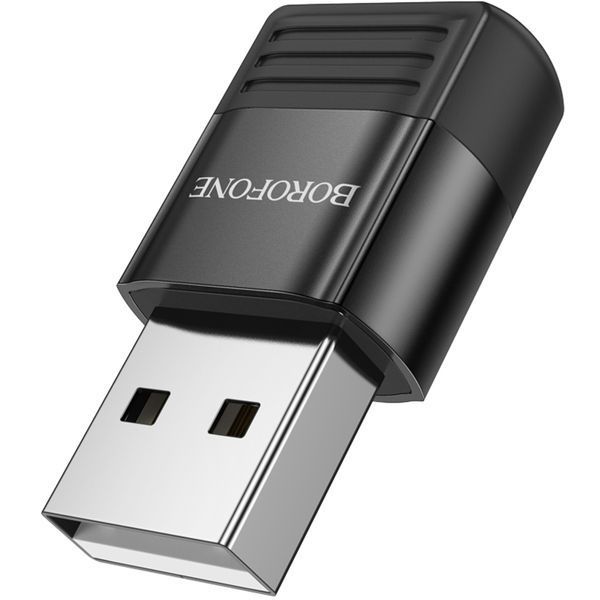 Перехідник Borofone BV18 USB male to Type-C female USB2.0 Black ILSO-00000086454-1 фото