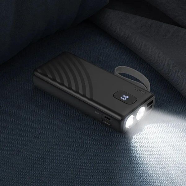 Внешний аккумулятор HOCO J129A Nature flashlight power bank(20000mAh) Black 656-01165 фото