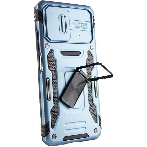 Ударостійкий чохол Camshield Army Ring для Xiaomi Poco F5 / Note 12 Turbo Light Blue 777-05062 фото