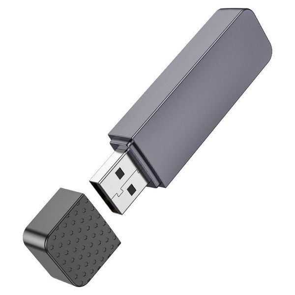 Кардридер HOCO HB45 Spirit 2-in-1 USB 2.0 card reader Metal Gray 6942007620499 фото