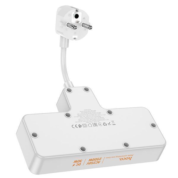 Подовжувач Hoco AC12A Reise (PD30W/1C3A) +Socket Black ILSO-00000067538-1 фото