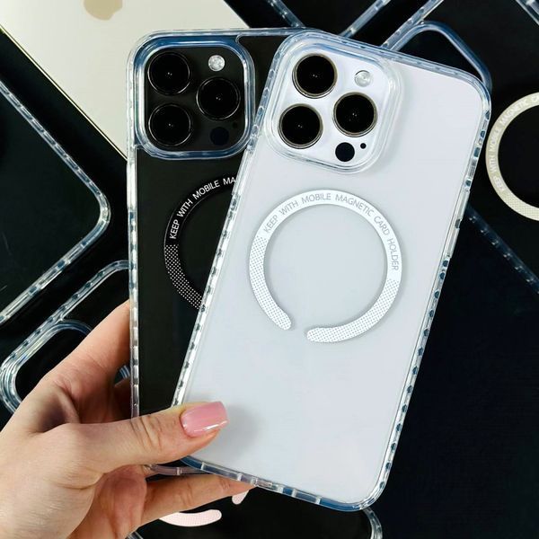 Прозорий чохол Hard Keep With Magnetic Colored для iPhone 11 Pro White 777-07730 фото