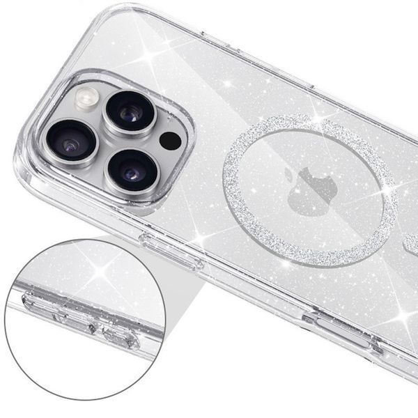 Чехол TPU Eclipse Sparkle (MagFit) для Apple iPhone 16 Pro (6.3") Clear 214-03763 фото