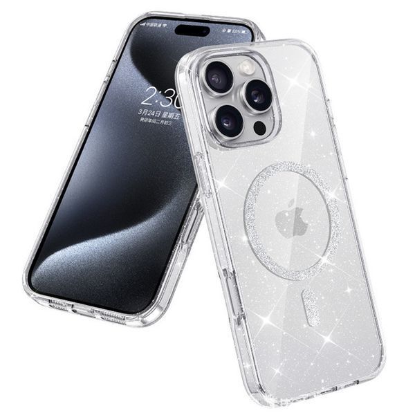 Чехол TPU Eclipse Sparkle (MagFit) для Apple iPhone 16 Pro (6.3") Clear 214-03763 фото