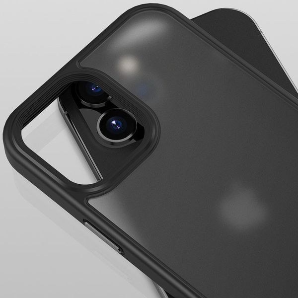 TPU+PC чехол Metal Buttons для Apple iPhone 12 Pro / 12 (6.1") Черный 777-08354 фото