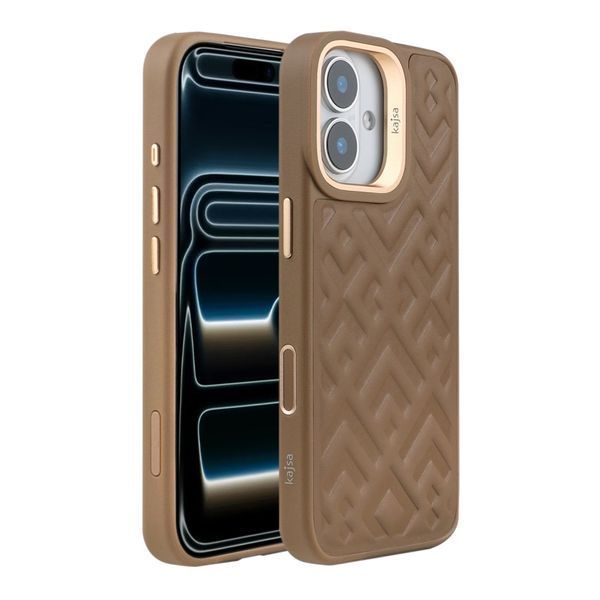 Чохол Kajsa Briquette Collection Rhombus with MagSafe для iPhone 17 Grey 2020000509448 фото