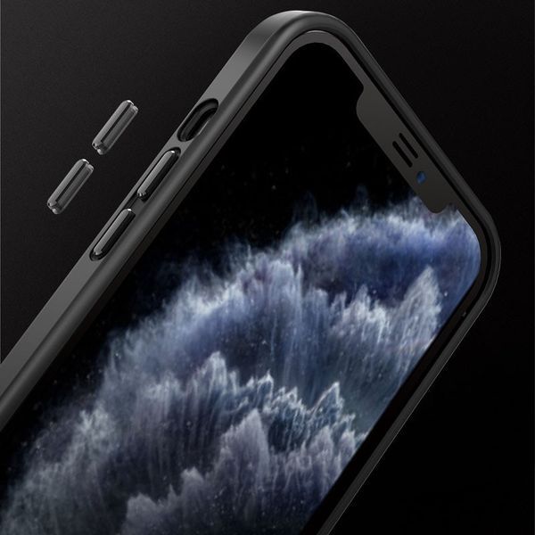 TPU+PC чехол Metal Buttons для Apple iPhone 12 Pro / 12 (6.1") Черный 777-08354 фото