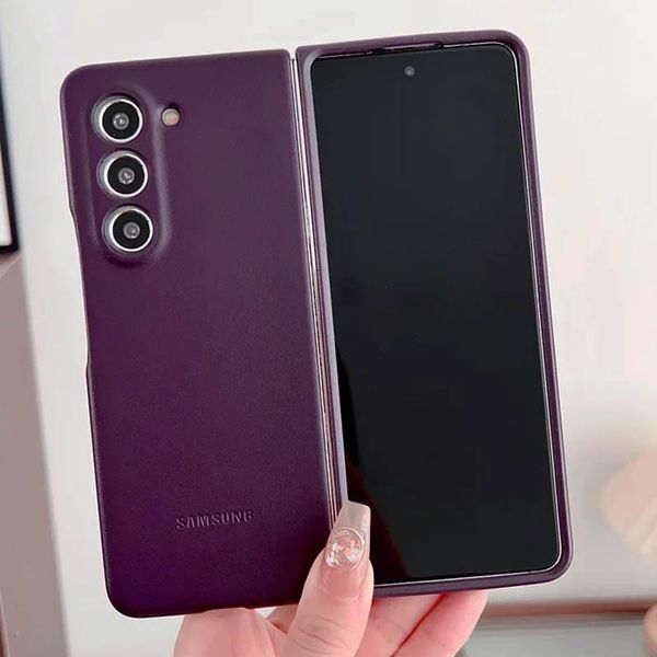 Кожаный чехол Leather Case для Samsung Galaxy Z Fold5 Purple 555-03226 фото