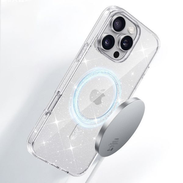 Чехол TPU Eclipse Sparkle (MagFit) для Apple iPhone 16 Pro (6.3") Clear 214-03763 фото