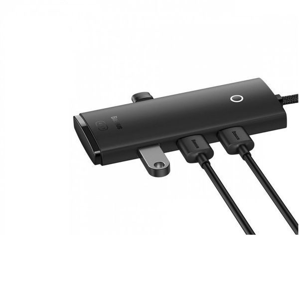 USB-хаб Baseus Lite Series 4-Port USB-A HUB Adapter (USB-A to USB 3.0*4 ) 1m Black WKQX030101 фото
