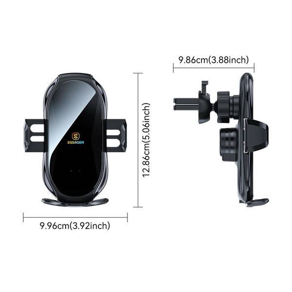 Тримач для мобільного Essager Premium Electric Phone Wireless Charger Bracket black (EZJCFK-ZP01) 656-00472 фото