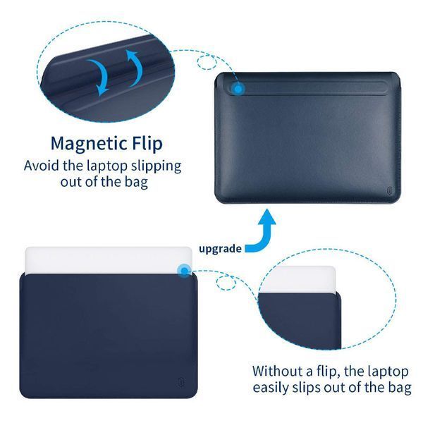 Чехол с подставкой WIWU SKIN PRO Portable Stand Sleeve 14.2" Синий 656-03619 фото