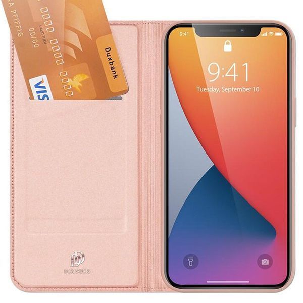 Чохол-книжка Dux Ducis з кишенею для візиток для iPhone 12 Pro Max Rose Gold 208-04848 фото