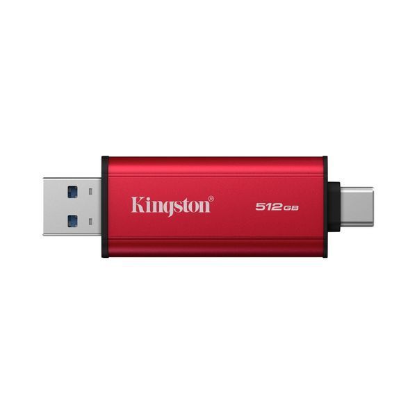 Портативний SSD Kingston Dual USB-A/C 512GB Dual Portable 1050MB/s USB 3.2 Gen 2 Red/Black SPSD/512GB фото