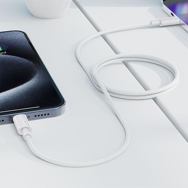 Кабель ACEFAST C18-03 USB-C to USB-C braid charging data cable White 6974316284253 фото