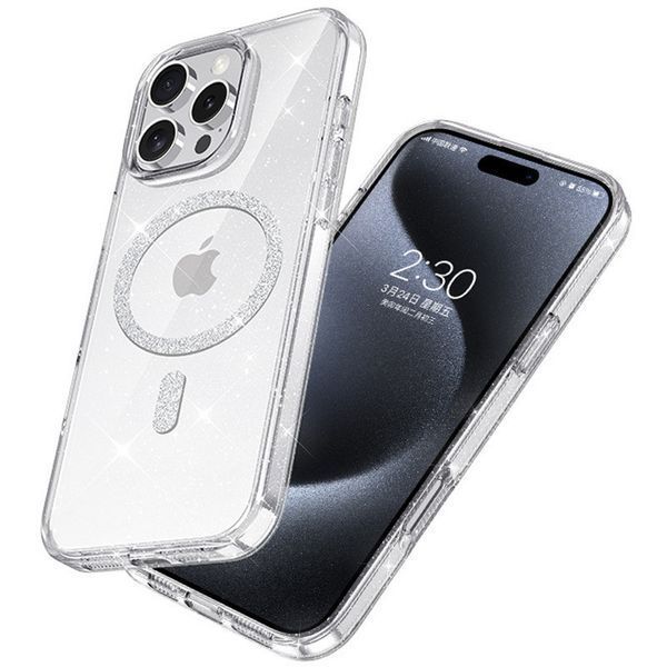 Чехол TPU Eclipse Sparkle (MagFit) для Apple iPhone 16 Pro (6.3") Clear 214-03763 фото