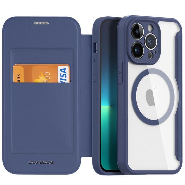 Чехол-книжка Dux Ducis Skin X Pro with MagSafe для Apple iPhone 14 Pro (6.1") Blue 777-08159 фото