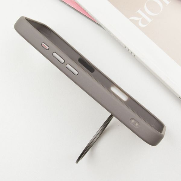 Чохол TPU+PC Metal Buttons with MagSafe Colorful HQ Ring для iPhone 16 (6.1") Grey 555-00628 фото