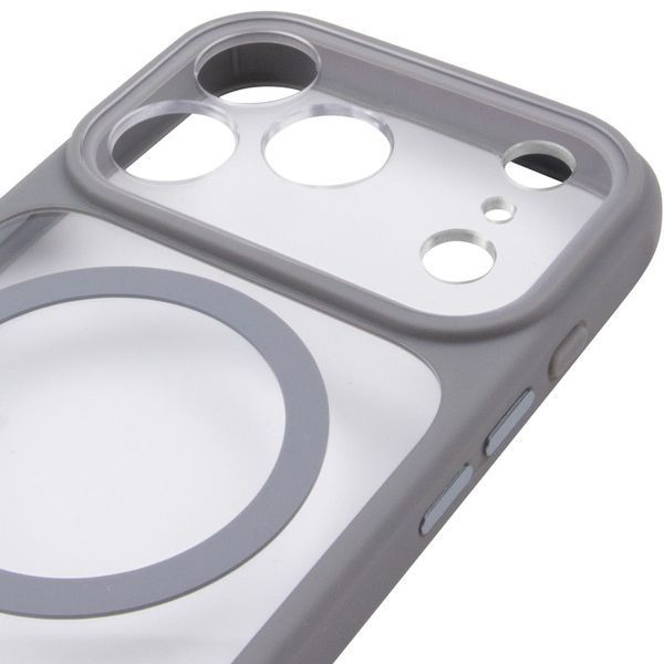 Чохол TPU+PC GETMAN Moon Clear with MagSafe для Apple iPhone 15 Pro (6.1") Grey 656-08423 фото