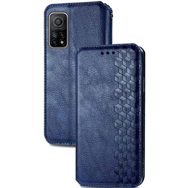 Шкіряний чохол-книжка GETMAN Cubic для Xiaomi Mi 10T / Mi 10T Pro Синій 555-01951 фото