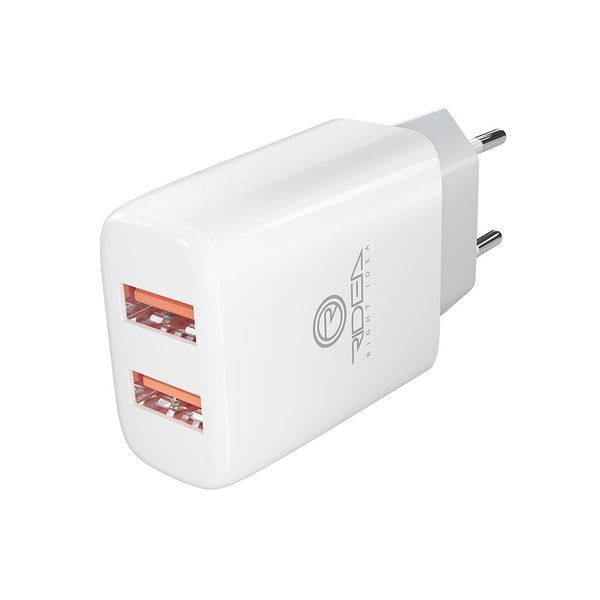 Сетевое зарядное устройство Ridea RW-21011 Element Duo 2.1 A 10.5W Белое 209-00180 фото