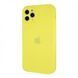 Силіконовий чохол з квадратними бортиками для iPhone 11 Pro Lemon
