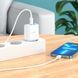 Сетевое зарядное устройство HOCO C105A Stage dual port PD20W+QC3.0 Charger Set (C to iP)(EU) White 656-01348 фото 8