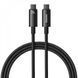 Кабель Baseus Tungsten Gold Fast Charging Type-C to Type-C 240W (1m) Black CAWJ040001 фото 1
