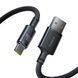 Кабель Baseus New Braided Fast Charging Cable USB-A to USB-C 100W/7.5W 1m Cosmic Black E0426W01 фото 1