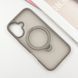Чохол TPU+PC Metal Buttons with MagSafe Colorful HQ Ring для iPhone 16 (6.1") Grey 555-00628 фото 2
