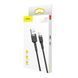 Кабель Baseus Cafule Cable USB For Lightning 2.4A 0.5m Gray+Black CALKLF-AG1 фото 2