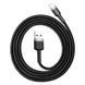 Кабель Baseus Cafule Cable USB For Lightning 2.4A 0.5m Gray+Black CALKLF-AG1 фото 3