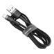 Кабель Baseus Cafule Cable USB For Lightning 2.4A 0.5m Gray+Black CALKLF-AG1 фото 1