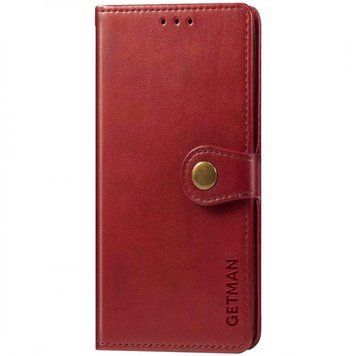 Кожаный чехол-книжка GETMAN Gallant (PU) для Xiaomi Mi 11 Red 777-06529 фото