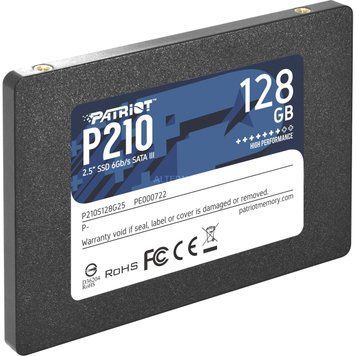Накопитель SSD Patriot P210 128GB 2.5" 7mm SATAIII 3D QLC P210S128G25 фото