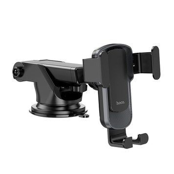 Автотримач для телефона HOCO CA104 vertical and horizontal telescopic gravity vehicle holder Black Metal Gray 6931474766236 фото
