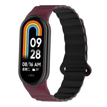 Ремінець для Xiaomi Mi Band 8/9/10 Silicone Link Plum/Black 212-02643 фото