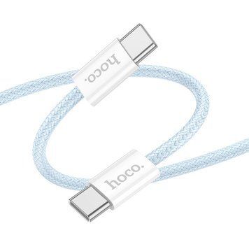 Кабель USB Hoco X104 Source 60W Type-C to Type-C 1m Блакитний 209-00336 фото