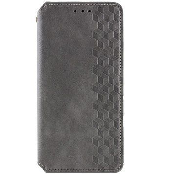 Кожаный чехол-книжка GETMAN Cubic (PU) для Samsung Galaxy A17 5G Серый 555-02597 фото