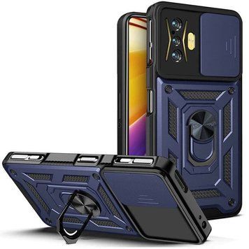 Ударопрочный чехол Camshield Serge Ring для Xiaomi Poco F4 GT Blue 777-04530 фото
