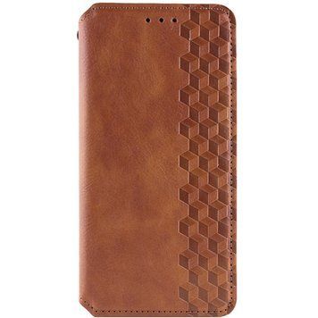 Кожаный чехол-книжка GETMAN Cubic для Xiaomi Redmi Note 13 5G Коричневый 555-01748 фото