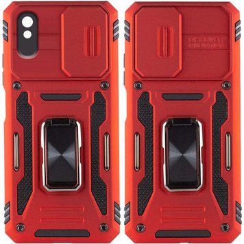 Ударопрочный чехол Camshield Army Ring для Xiaomi Redmi 9A Red 777-05113 фото
