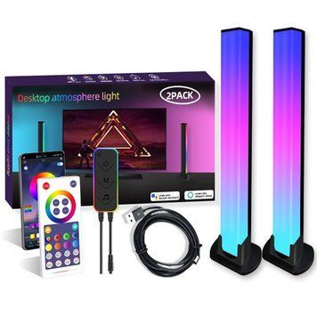 Настольная LED лампа RGB 5V Panel 1 Bluetooth dual pack USB interface with app Black 656-03688 фото