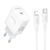 Мережевий зарядний пристрій з кабелем BOROFONE BA99A Breeze single port PD20W charger set(C to iP) White 6941991121364 фото