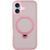 Чохол TPU+PC Metal Buttons with MagSafe Colorful HQ Ring для iPhone 16 (6.1") Pink 555-00629 фото