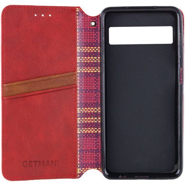 Шкіряний чохол-книжка GETMAN Cubic для Google Pixel 6 Червоний 555-01798 фото