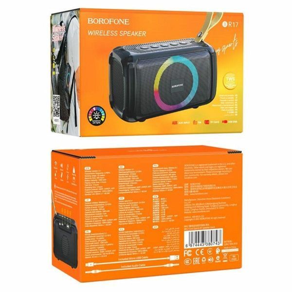 Портативна колонка BOROFONE BR17 Cool sports wireless speaker Black 656-00682 фото